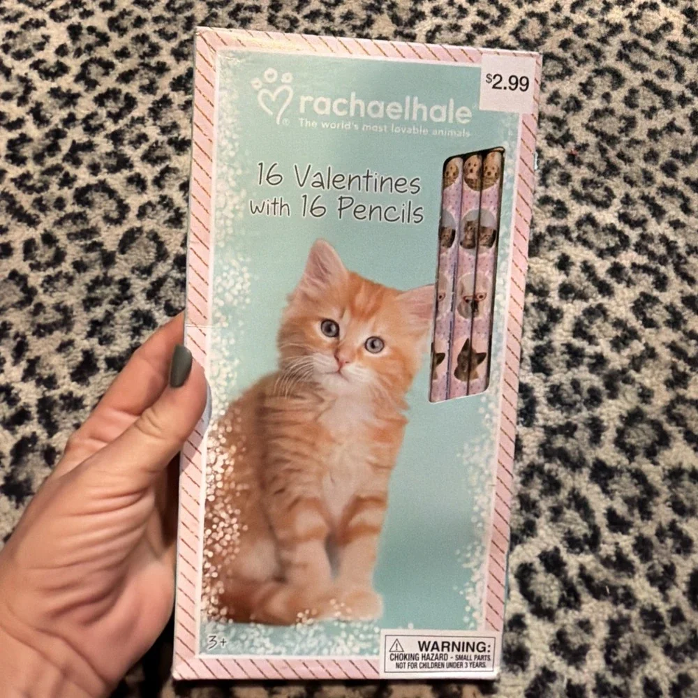 Rachael Hale 16 Valentines & Pencils Sealed-‎ Sweet Cats Dogs Classroom Exchange
